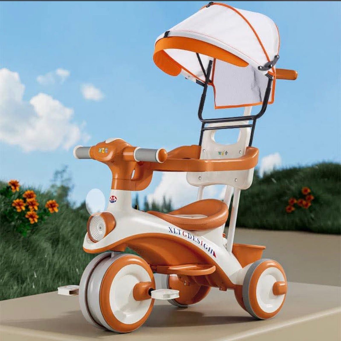 Tricycle évolutif pour enfant avec auvent 🌸 1 à 4 ans